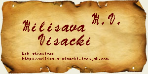 Milisava Višacki vizit kartica